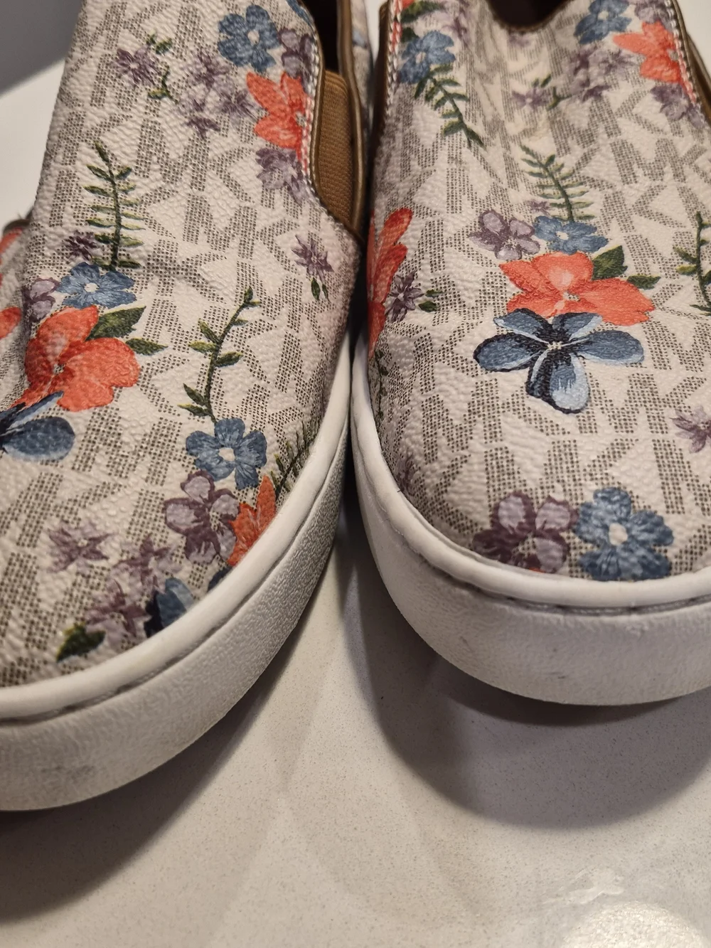 Michael Kors Women's Floral Slip-On Sneakers in Multi-Color Size 8